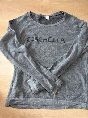 Vintage Coachella Women's Gray Long-Sleeve Sweatshirt